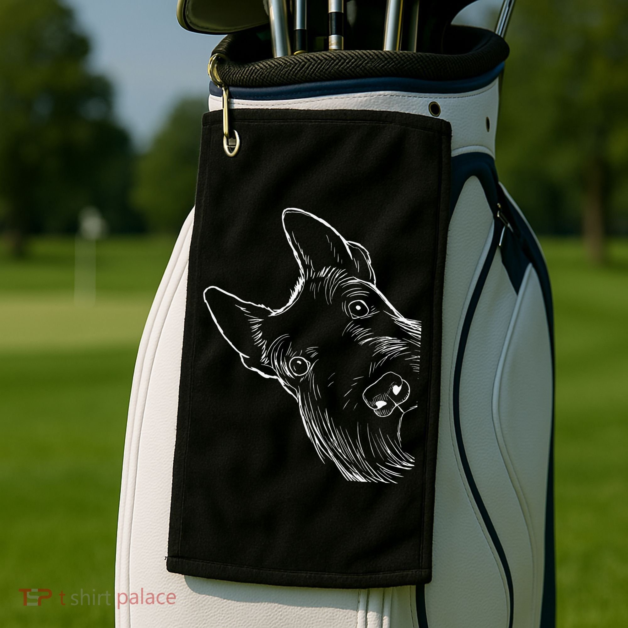 Funny Scottie Dog Scottish Terrier Golf Towel