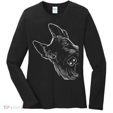 Funny Scottie Dog Scottish Terrier Women's Long Sleeve Shirt