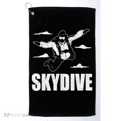 Funny Skydiving Design Skydive Sky Diving Skydiver Gift Golf Towel