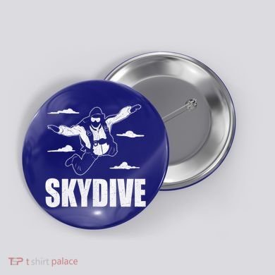 Funny Skydiving Design Skydive Sky Diving Skydiver Gift Button