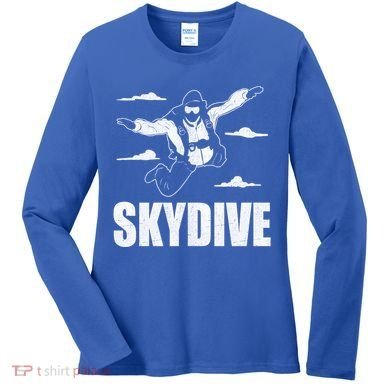 Funny Skydiving Design Skydive Sky Diving Skydiver Gift Women's Long Sleeve Shirt