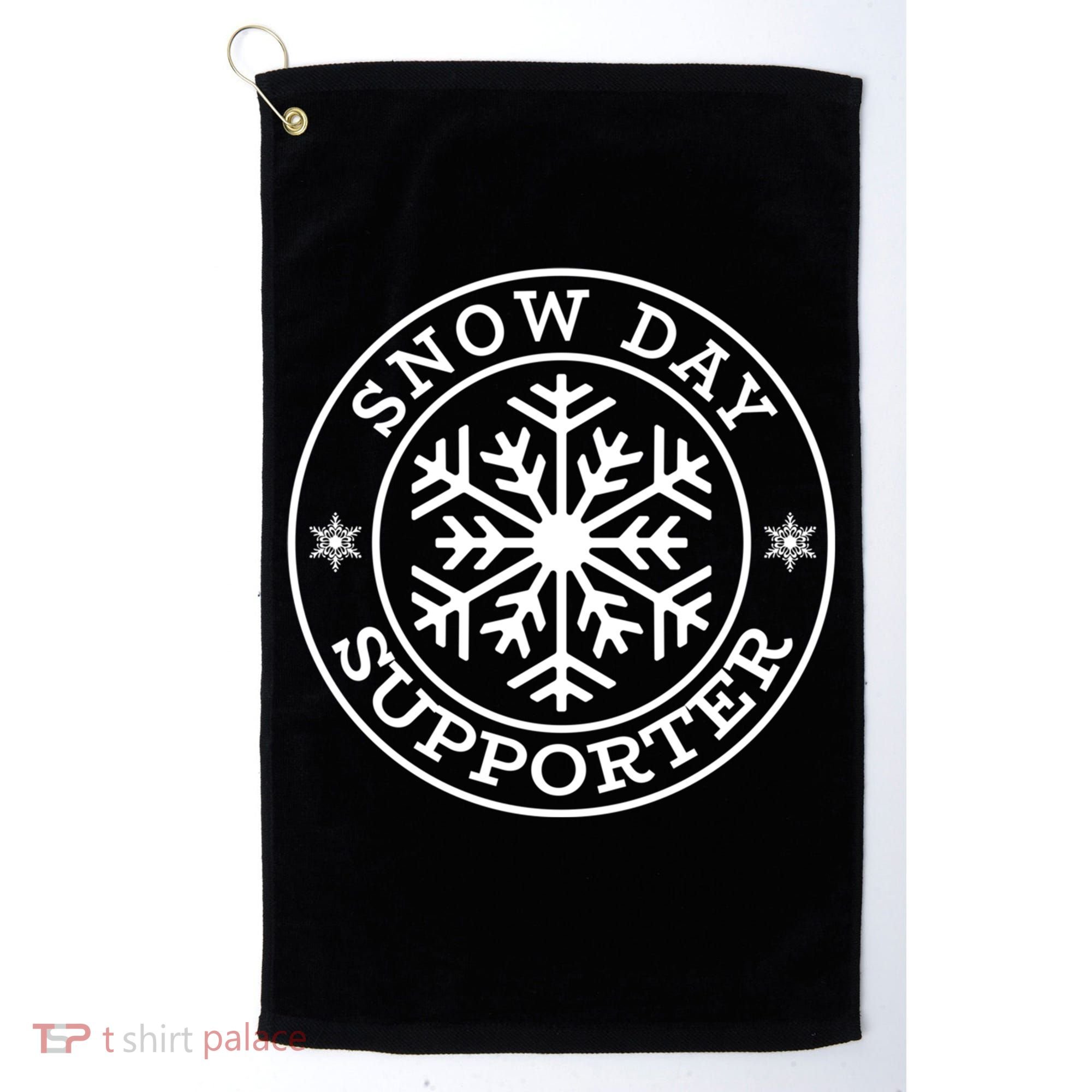 Funny Snow Day Supporter Teacher Student Winter Snowflake Cute Gift Golf Towel