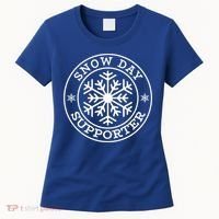 Funny Snow Day Supporter Teacher Student Winter Snowflake Cute Gift Women's T-Shirt thumb 0