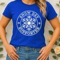 Funny Snow Day Supporter Teacher Student Winter Snowflake Cute Gift Women's T-Shirt thumb 2
