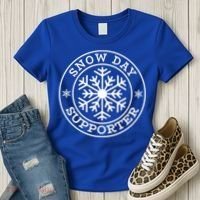 Funny Snow Day Supporter Teacher Student Winter Snowflake Cute Gift Women's T-Shirt thumb 3