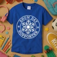 Funny Snow Day Supporter Teacher Student Winter Snowflake Cute Gift Kids T-Shirt thumb 3