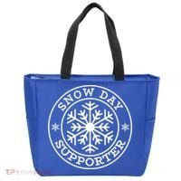 Funny Snow Day Supporter Teacher Student Winter Snowflake Cute Gift Tote Bag thumb 0