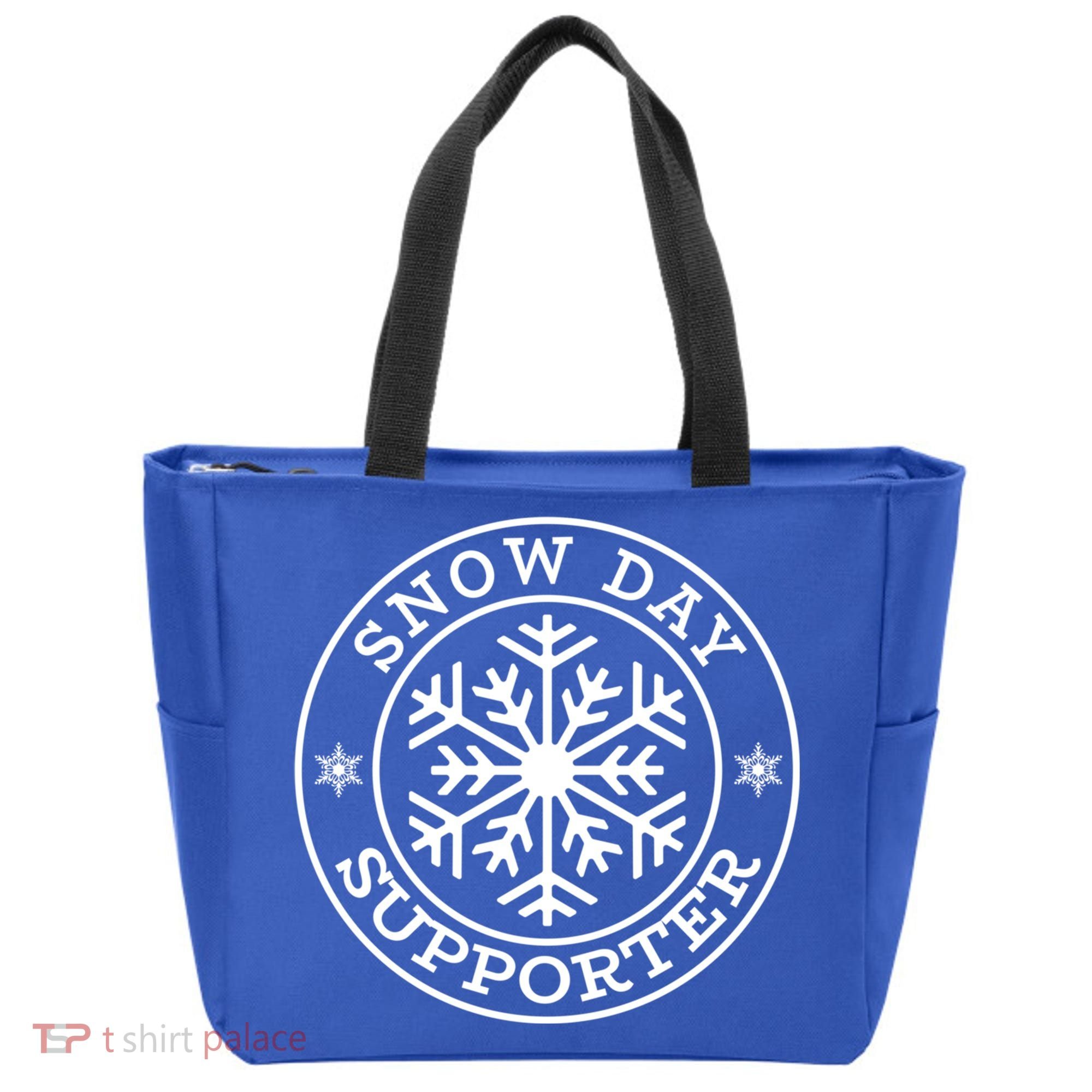 Funny Snow Day Supporter Teacher Student Winter Snowflake Cute Gift Tote Bag