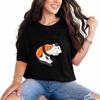 Funny Sushi Dreams Salmon Lovers Cat Dream Women Comfort Colors T-Shirt thumb 0