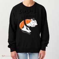 Funny Sushi Dreams Salmon Lovers Cat Dream Women Women's Sweatshirt thumb 0