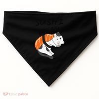 Funny Sushi Dreams Salmon Lovers Cat Dream Women USA-Made Doggie Bandana thumb 0