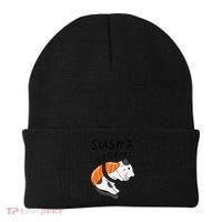 Funny Sushi Dreams Salmon Lovers Cat Dream Women Beanie thumb 0