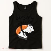 Funny Sushi Dreams Salmon Lovers Cat Dream Women Tank Top thumb 2