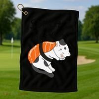 Funny Sushi Dreams Salmon Lovers Cat Dream Women Golf Towel thumb 1