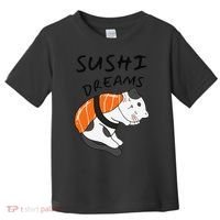 Funny Sushi Dreams Salmon Lovers Cat Dream Women Toddler T-Shirt thumb 0