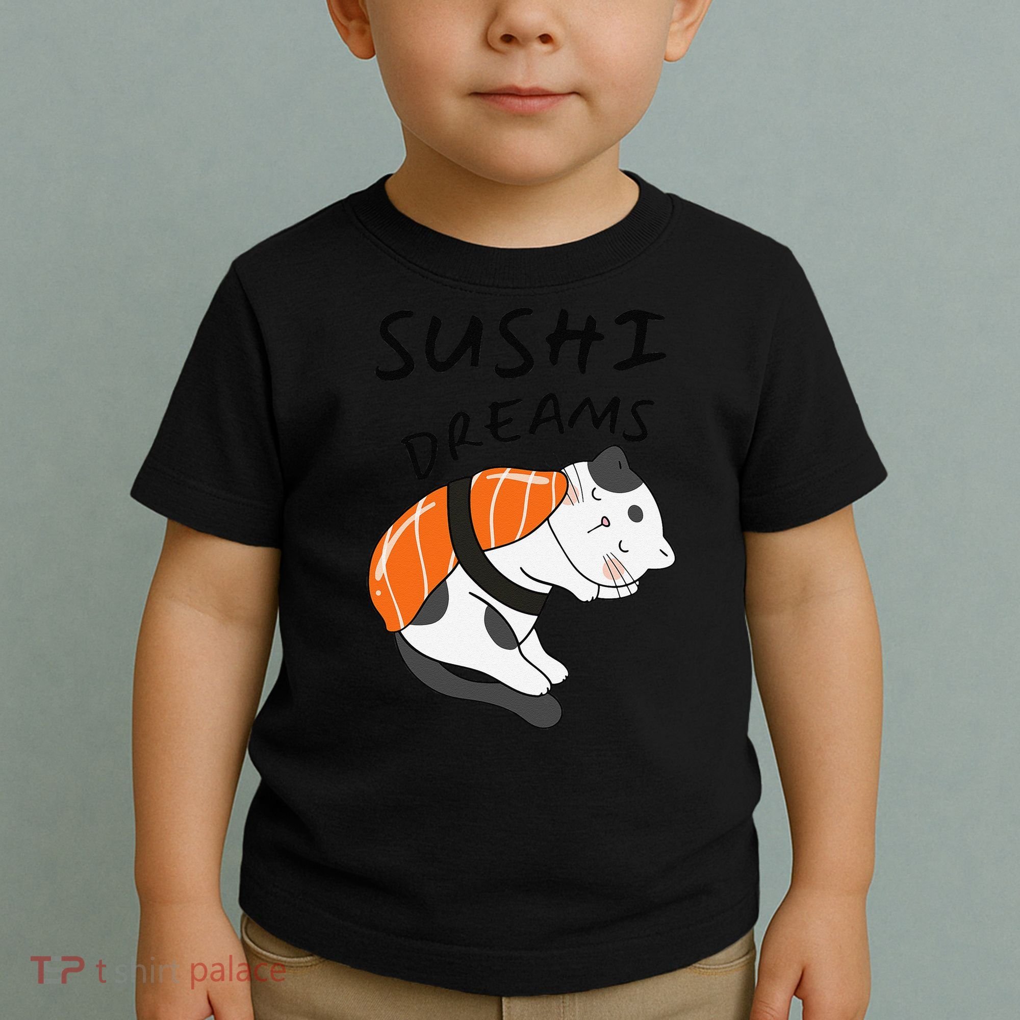 Funny Sushi Dreams Salmon Lovers Cat Dream Women Toddler T-Shirt