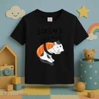 Funny Sushi Dreams Salmon Lovers Cat Dream Women Toddler T-Shirt thumb 3