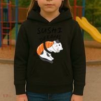 Funny Sushi Dreams Salmon Lovers Cat Dream Women Kids Hoodie thumb 3