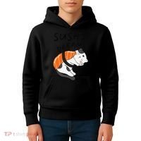 Funny Sushi Dreams Salmon Lovers Cat Dream Women Kids Hoodie thumb 4