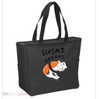 Funny Sushi Dreams Salmon Lovers Cat Dream Women Tote Bag thumb 2