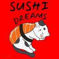 Funny Sushi Dreams Salmon Lovers Cat Dream Women Santa Hat thumb 1