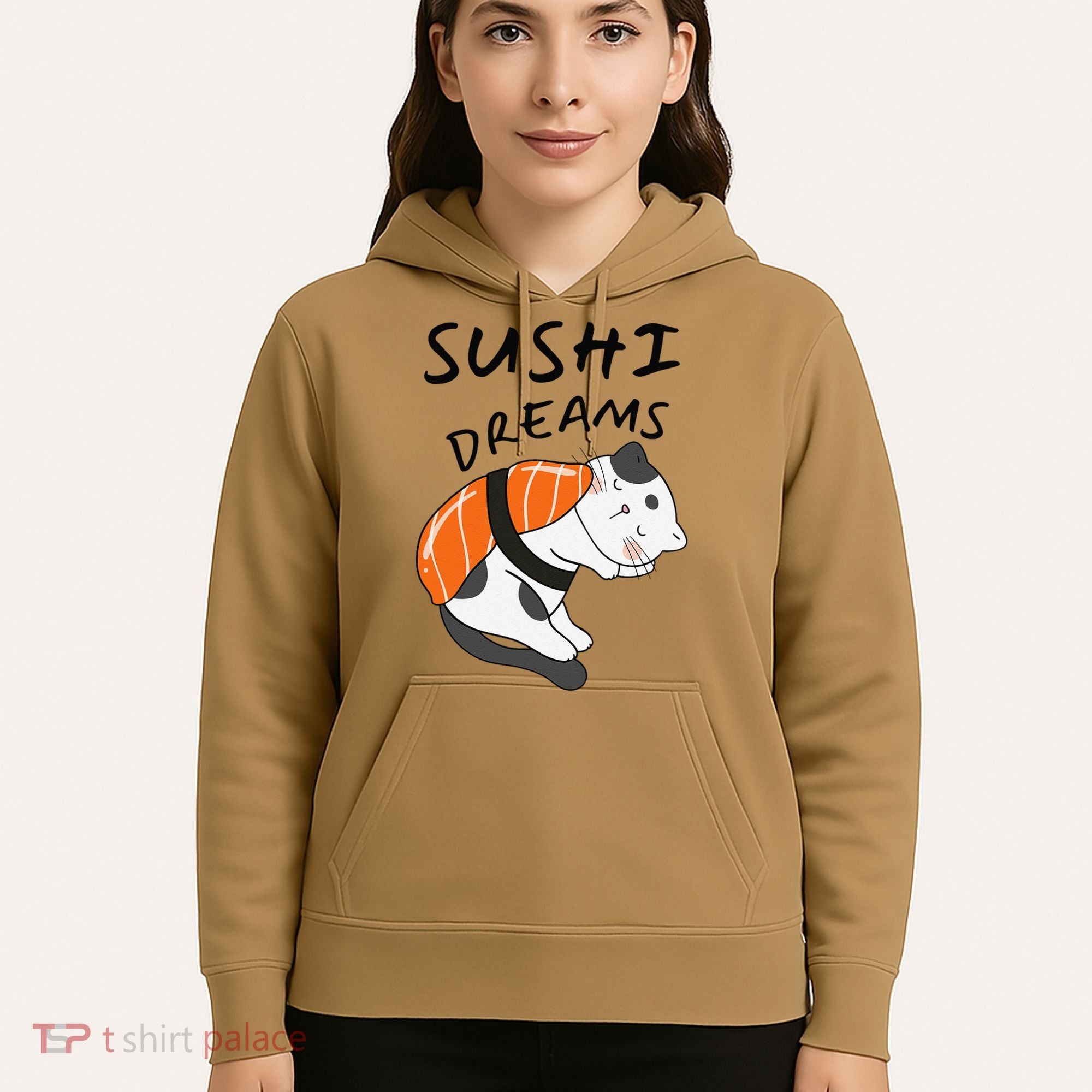 Funny Sushi Dreams Salmon Lovers Cat Dream Women Hoodie