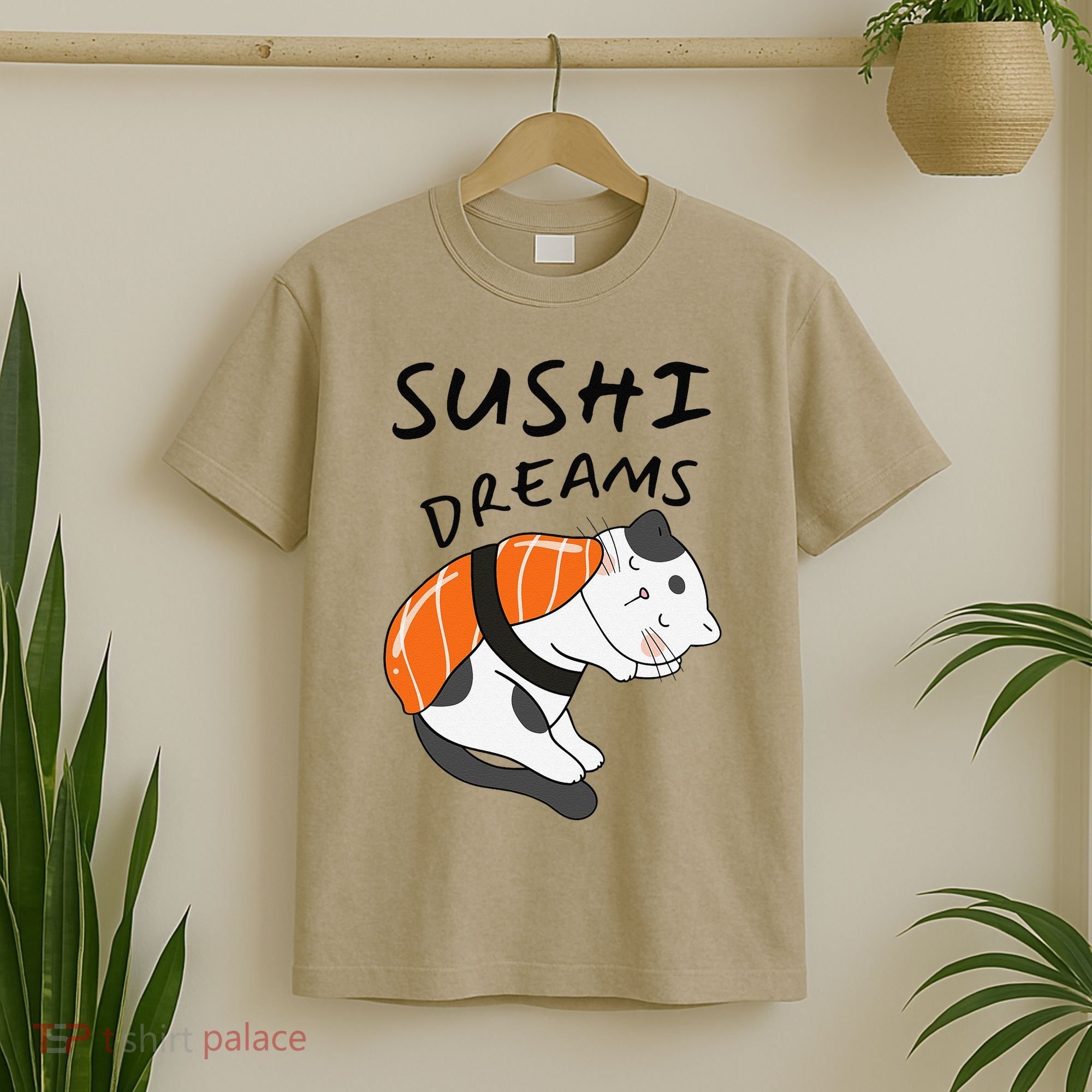 Funny Sushi Dreams Salmon Lovers Cat Dream Women T-Shirt