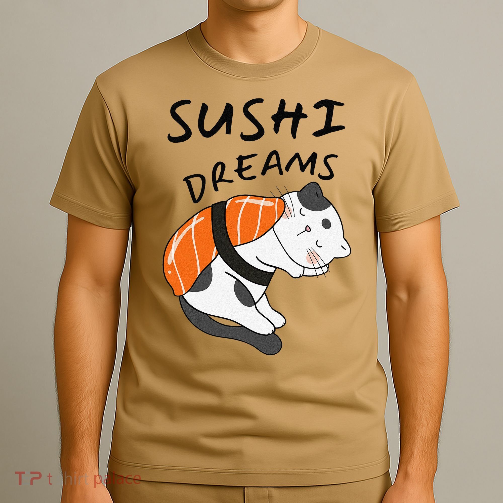 Funny Sushi Dreams Salmon Lovers Cat Dream Women T-Shirt
