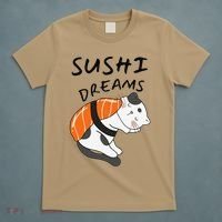 Funny Sushi Dreams Salmon Lovers Cat Dream Women T-Shirt thumb 5