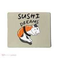 Funny Sushi Dreams Salmon Lovers Cat Dream Women Mousepad thumb 0