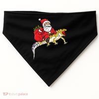 Fun Santa Delivering Presents On Leopard Gecko Lizard Gift USA-Made Doggie Bandana thumb 0