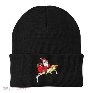 Fun Santa Delivering Presents On Leopard Gecko Lizard Gift Beanie