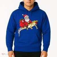 Fun Santa Delivering Presents On Leopard Gecko Lizard Gift Hoodie thumb 2