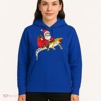 Fun Santa Delivering Presents On Leopard Gecko Lizard Gift Hoodie thumb 5