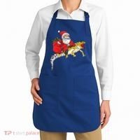 Fun Santa Delivering Presents On Leopard Gecko Lizard Gift Apron thumb 2
