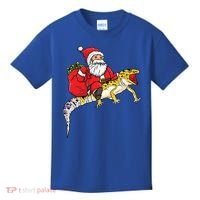 Fun Santa Delivering Presents On Leopard Gecko Lizard Gift Kids T-Shirt thumb 0