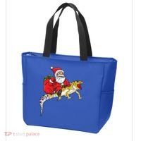 Fun Santa Delivering Presents On Leopard Gecko Lizard Gift Tote Bag thumb 3