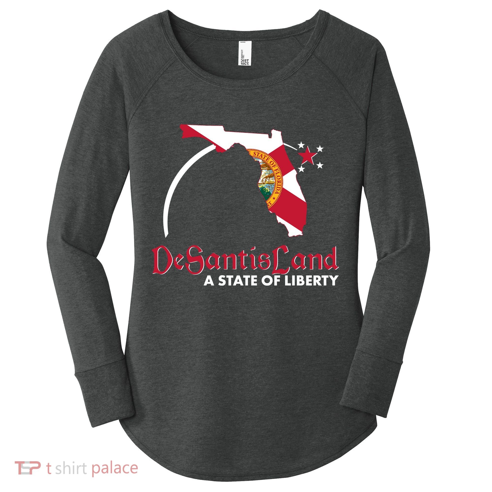 Florida State DeSantisLand A State Of Liberty Women's Perfect Tri Tunic Long Sleeve Shirt
