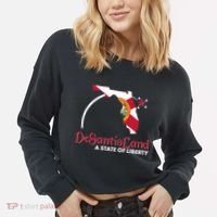 Florida State DeSantisLand A State Of Liberty Cropped Pullover Crew thumb 2