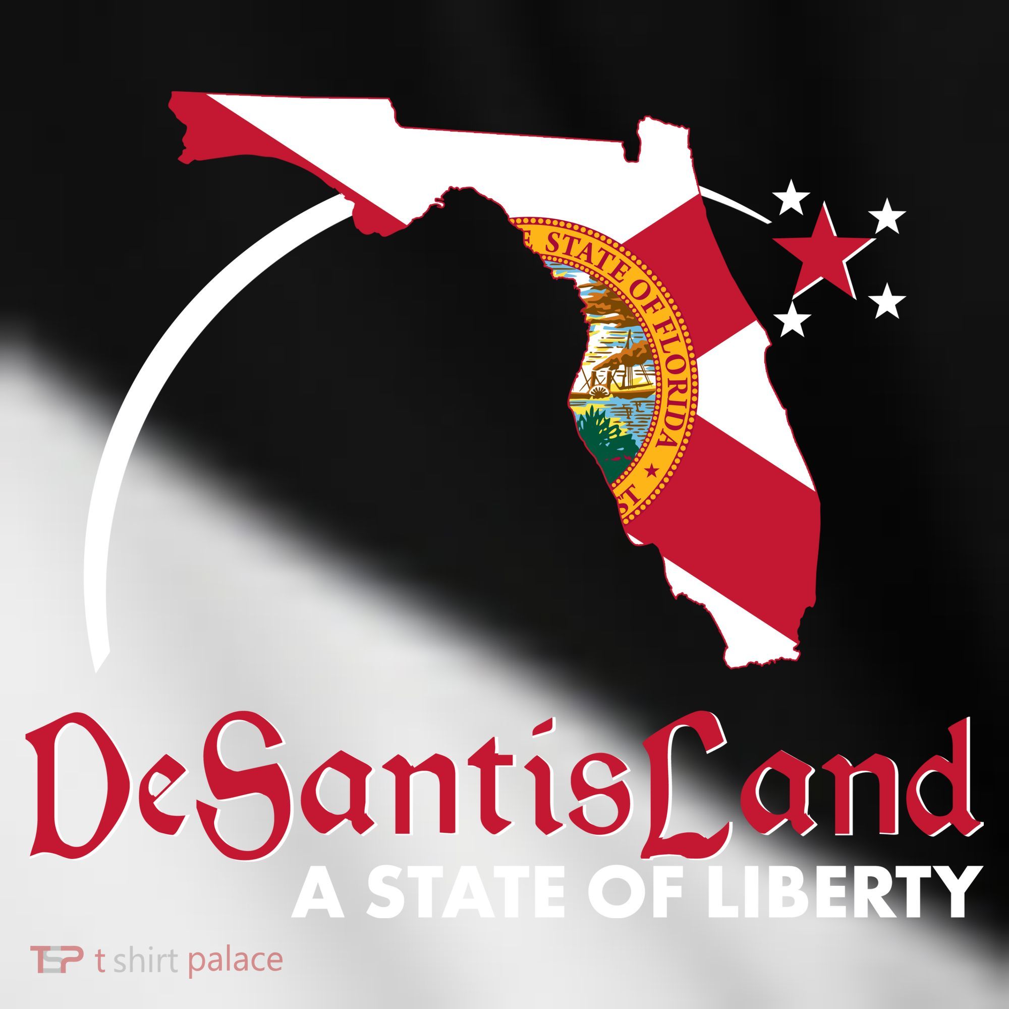 Florida State DeSantisLand A State Of Liberty Toddler Fine Jersey T-Shirt