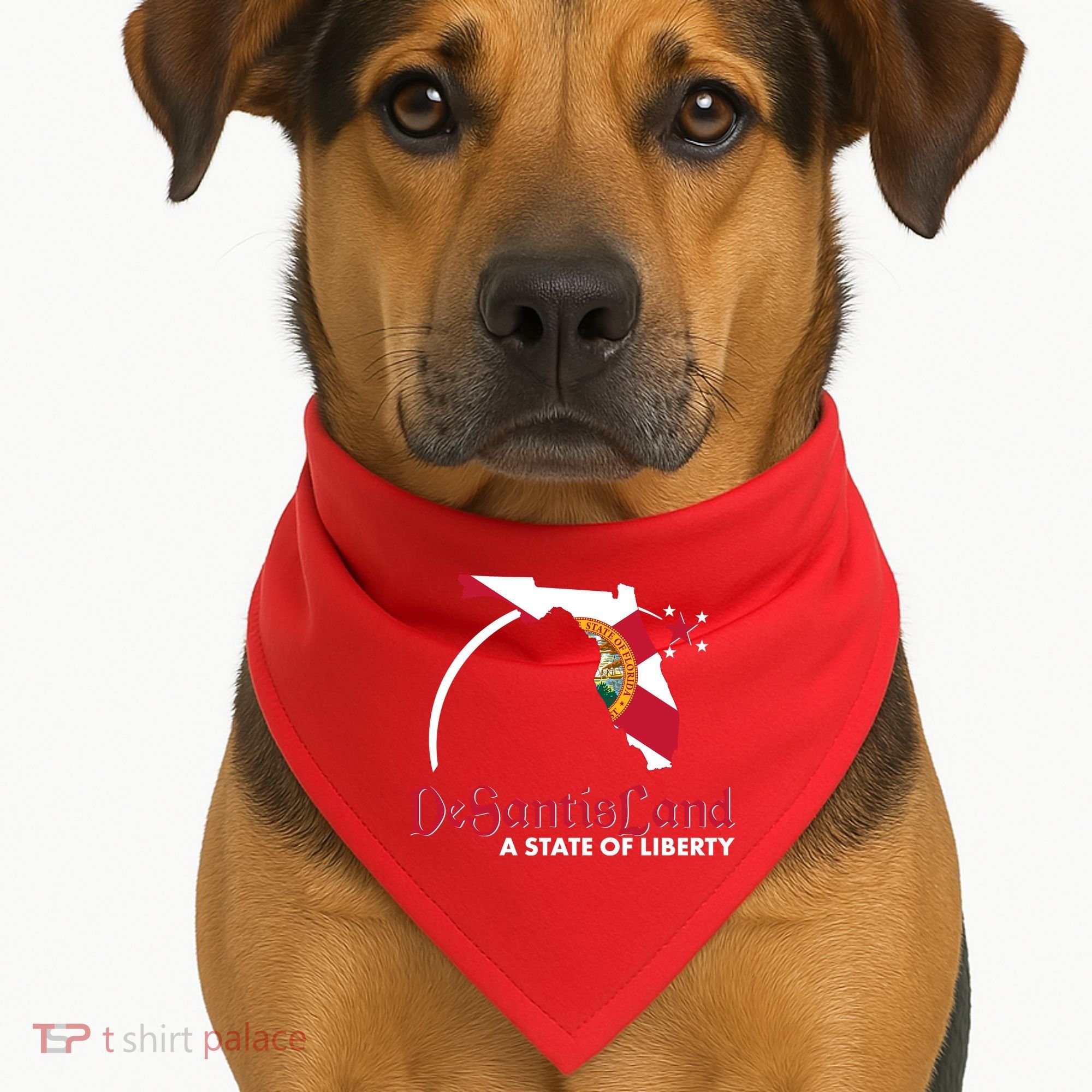 Florida State DeSantisLand A State Of Liberty USA-Made Doggie Bandana