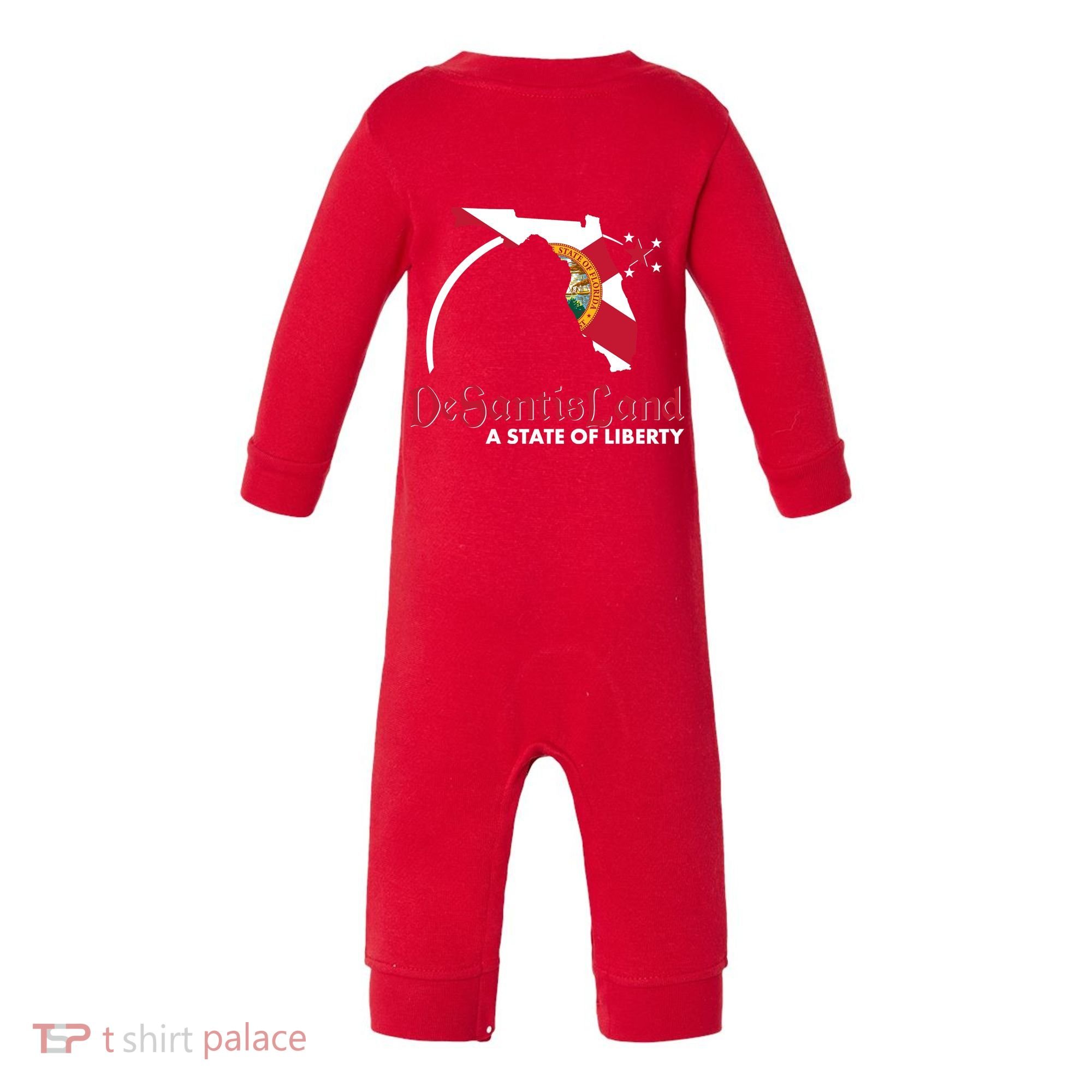 Florida State DeSantisLand A State Of Liberty Infant Fleece One Piece