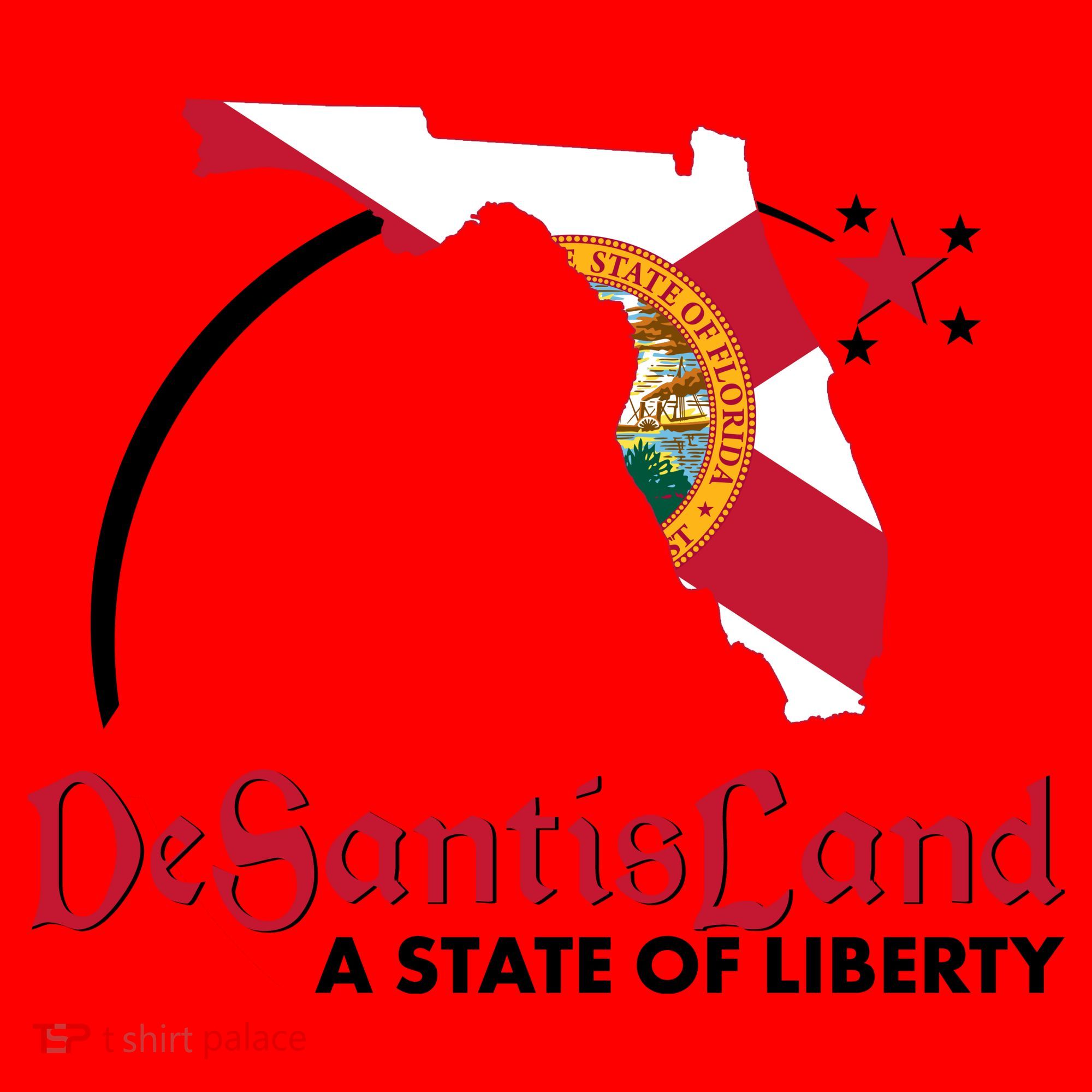 Florida State DeSantisLand A State Of Liberty Santa Hat
