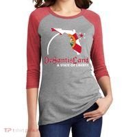 Florida State DeSantisLand A State Of Liberty Women's Tri-Blend 3/4-Sleeve Raglan Shirt thumb 2