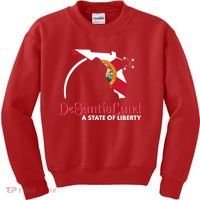 Florida State DeSantisLand A State Of Liberty Kids Sweatshirt thumb 0
