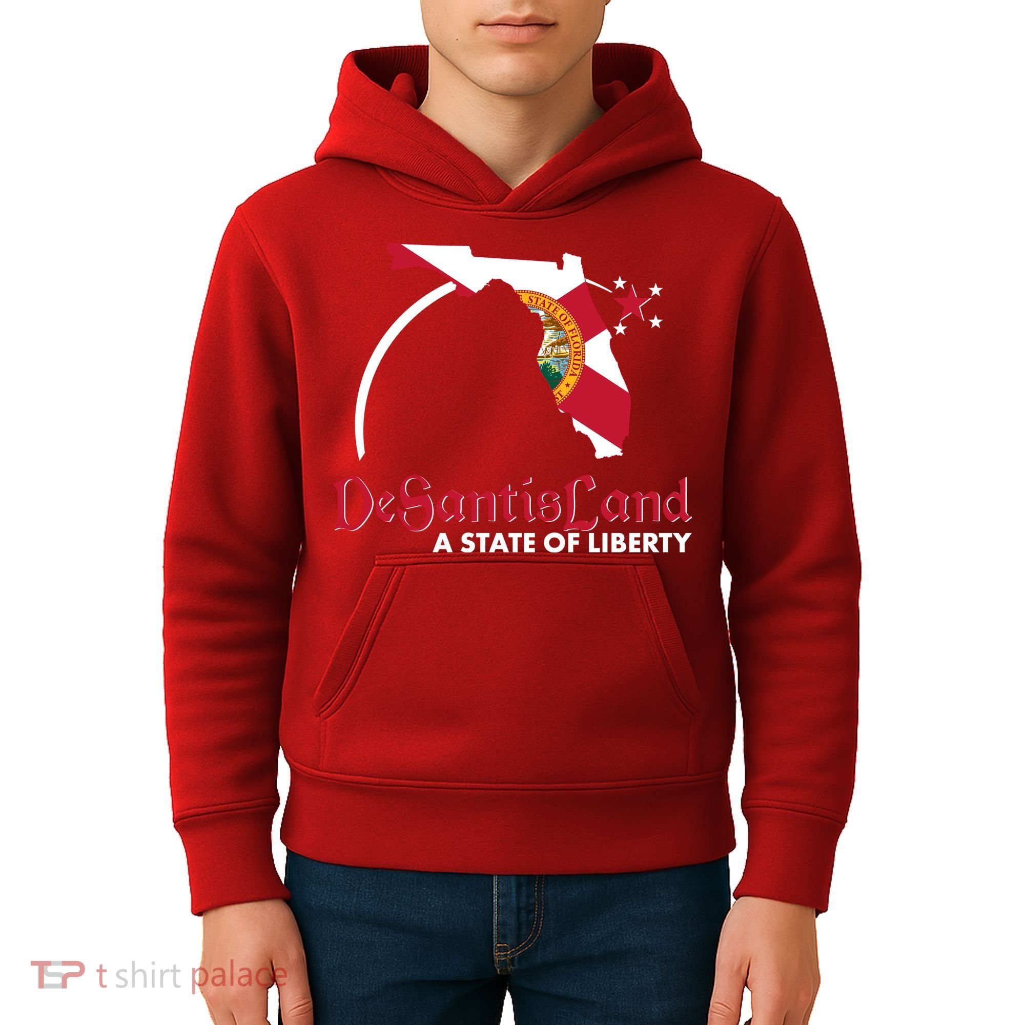 Florida State DeSantisLand A State Of Liberty Kids Hoodie