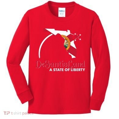 Florida State DeSantisLand A State Of Liberty Kids Long Sleeve Shirt