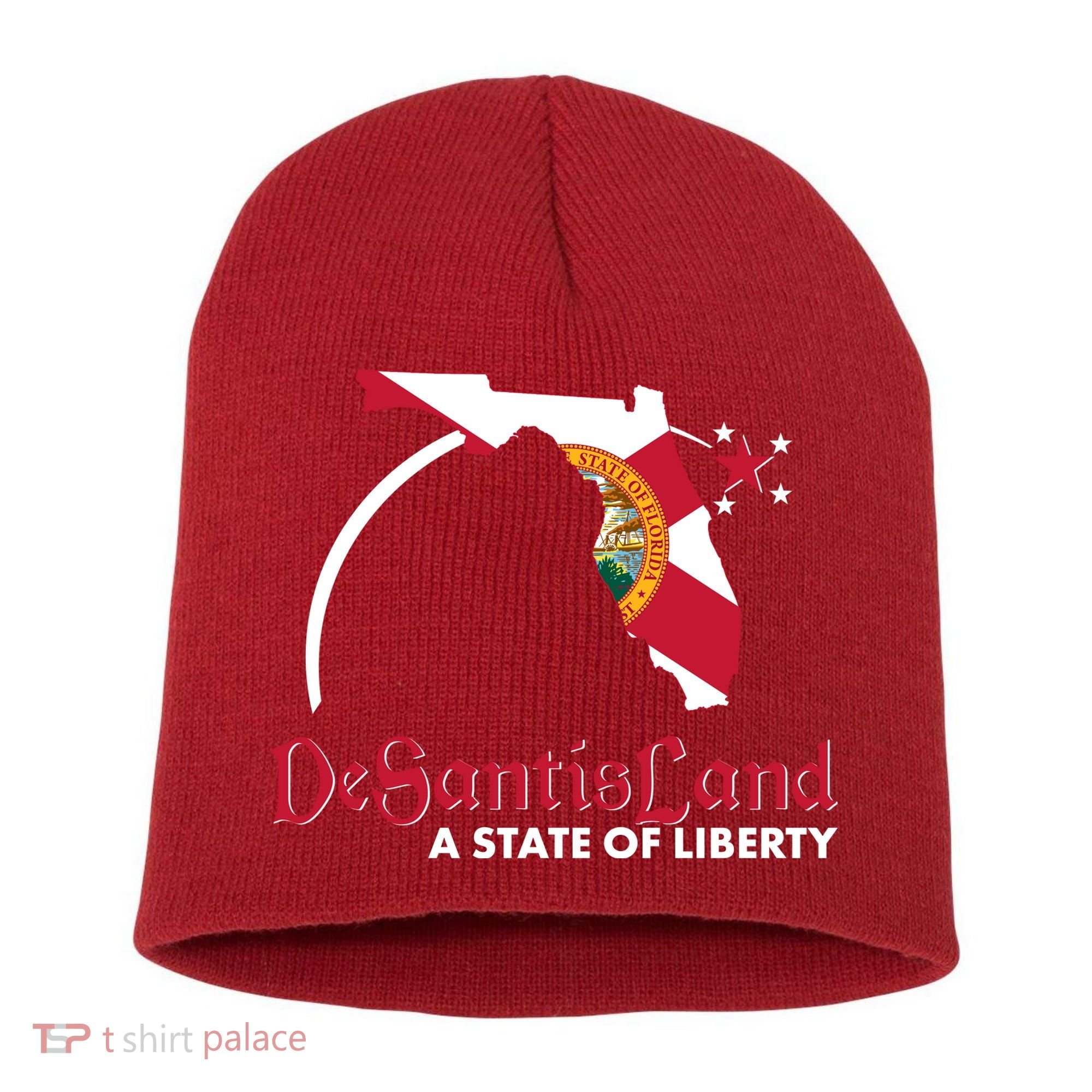 Florida State DeSantisLand A State Of Liberty Short Acrylic Beanie