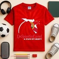 Florida State DeSantisLand A State Of Liberty Kids Tie-Dye T-Shirt thumb 2