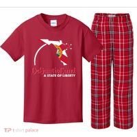 Florida State DeSantisLand A State Of Liberty Kids Plaid Pajama Set thumb 0